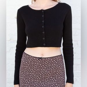 Black Brandy Melville Athelia Knit Top